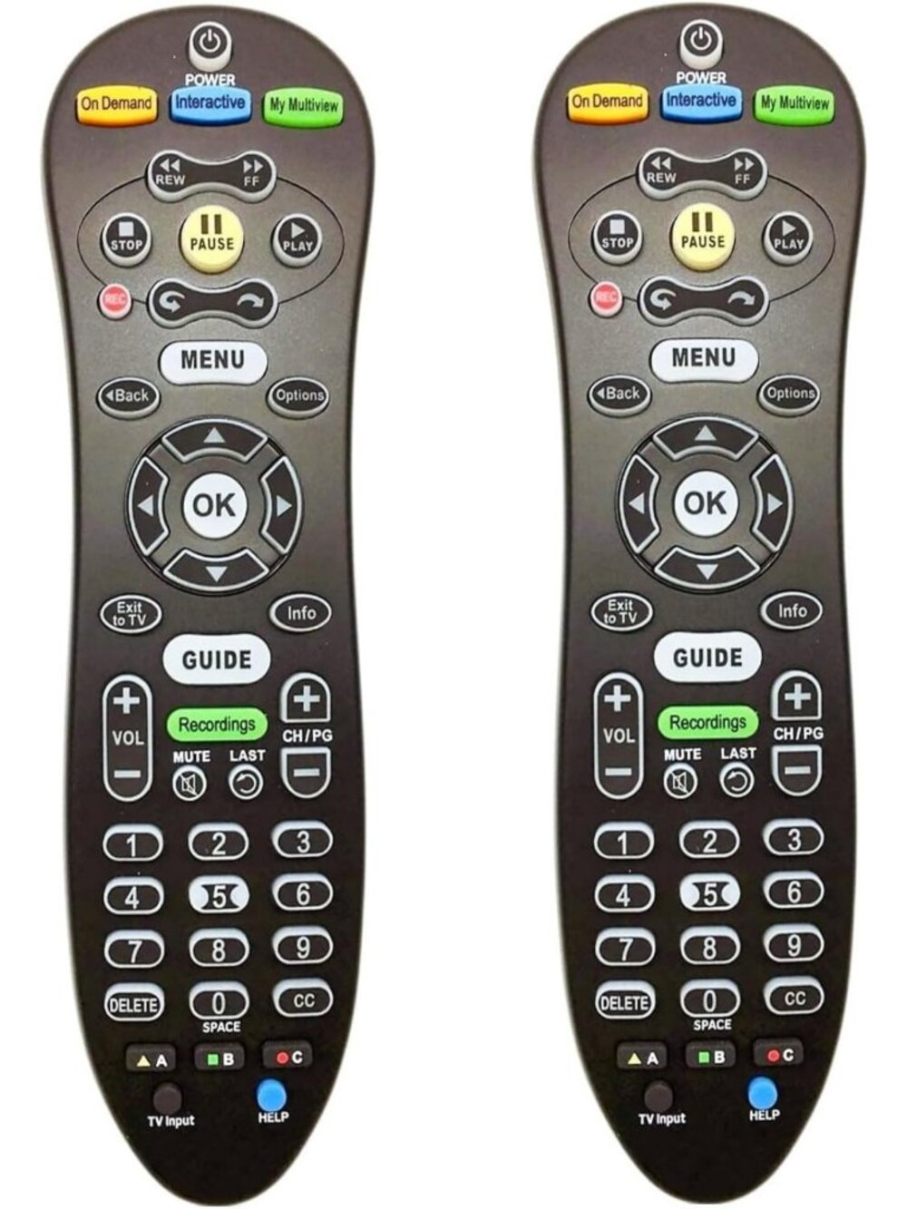 Universal Multi-Function Remote Control - 2 Pack, Easy Setup & Compatibility